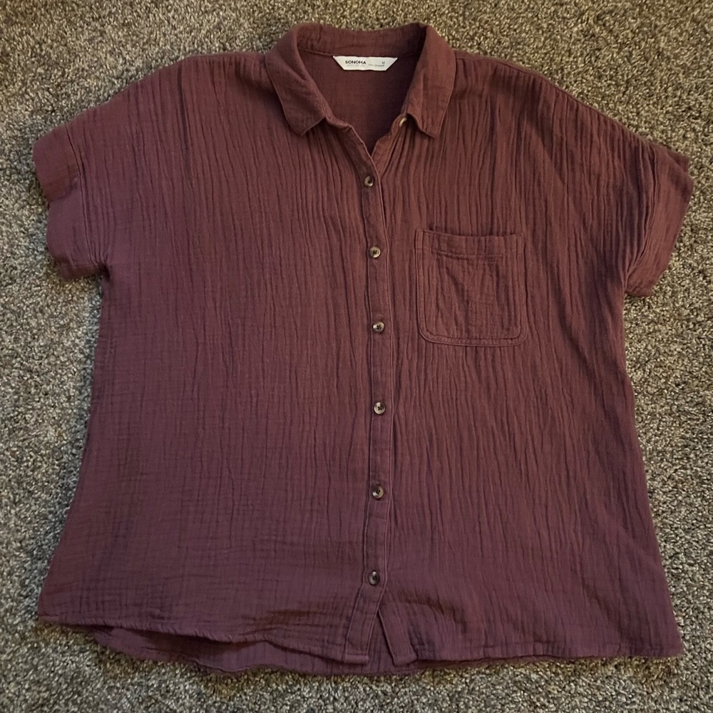 Burgundy Sonoma Button-Up Shirt